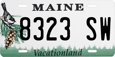 ME license plate 8323SW