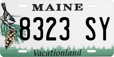 ME license plate 8323SY