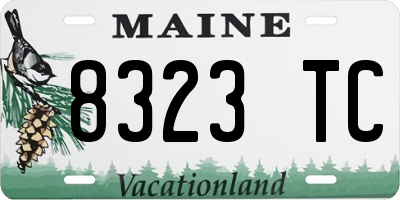 ME license plate 8323TC