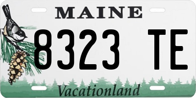 ME license plate 8323TE