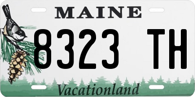 ME license plate 8323TH
