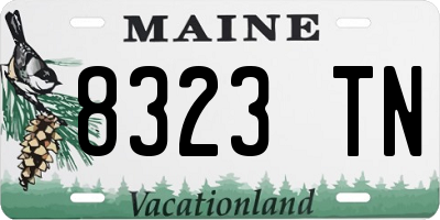 ME license plate 8323TN