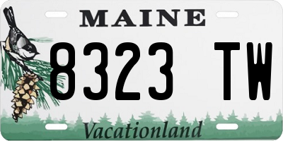 ME license plate 8323TW