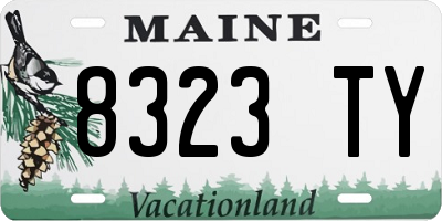 ME license plate 8323TY