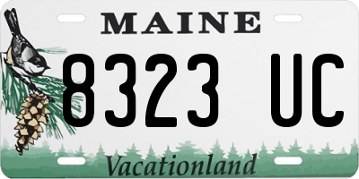 ME license plate 8323UC