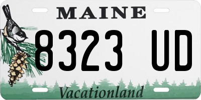 ME license plate 8323UD
