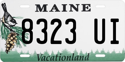 ME license plate 8323UI