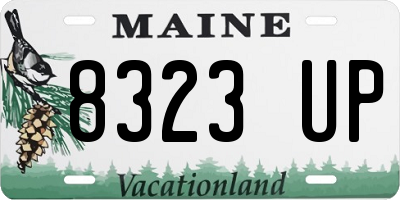 ME license plate 8323UP