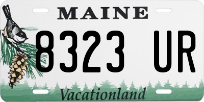 ME license plate 8323UR