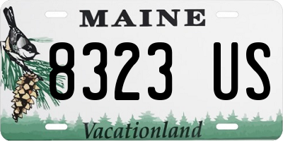 ME license plate 8323US