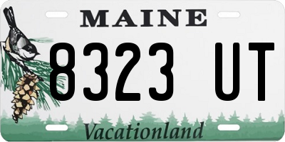 ME license plate 8323UT