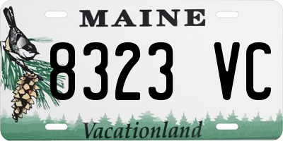 ME license plate 8323VC