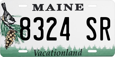 ME license plate 8324SR