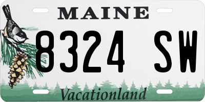 ME license plate 8324SW