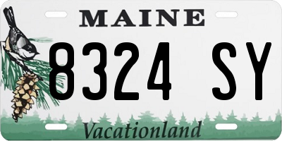 ME license plate 8324SY