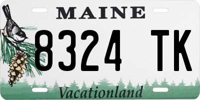 ME license plate 8324TK
