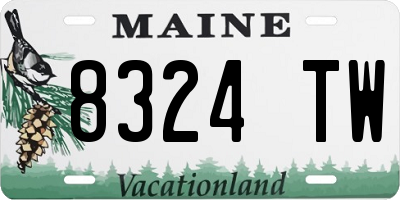 ME license plate 8324TW