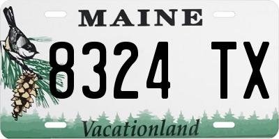 ME license plate 8324TX
