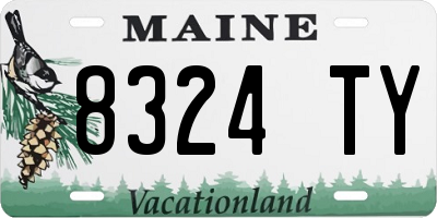 ME license plate 8324TY