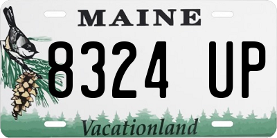 ME license plate 8324UP