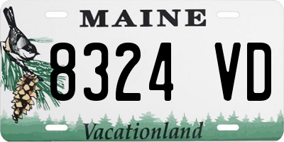 ME license plate 8324VD