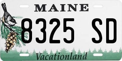 ME license plate 8325SD