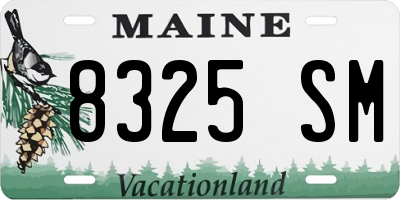 ME license plate 8325SM