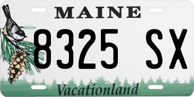 ME license plate 8325SX