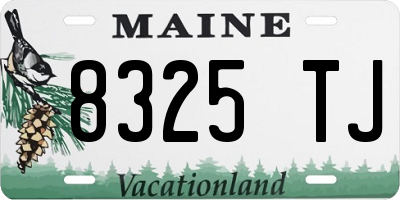 ME license plate 8325TJ