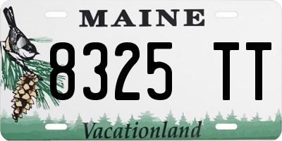ME license plate 8325TT