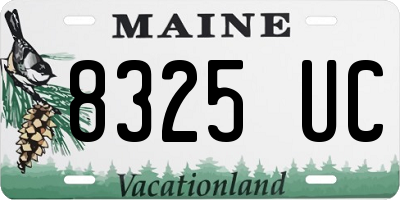 ME license plate 8325UC