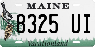 ME license plate 8325UI