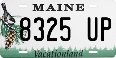 ME license plate 8325UP