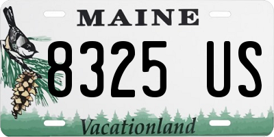 ME license plate 8325US