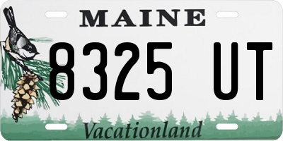 ME license plate 8325UT
