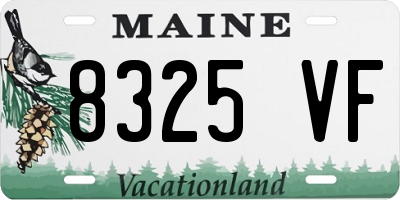 ME license plate 8325VF