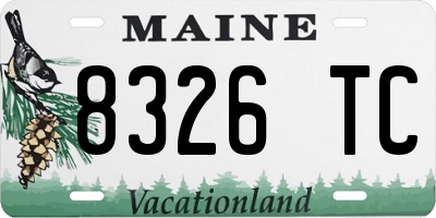 ME license plate 8326TC