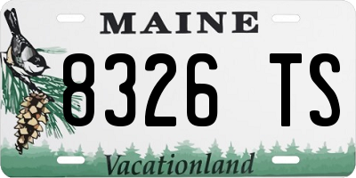 ME license plate 8326TS