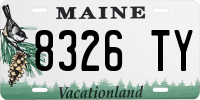 ME license plate 8326TY