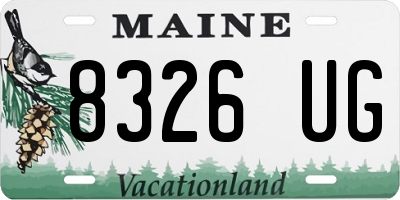 ME license plate 8326UG