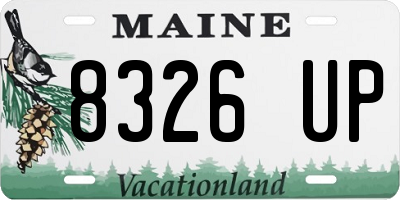 ME license plate 8326UP