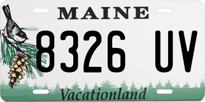 ME license plate 8326UV