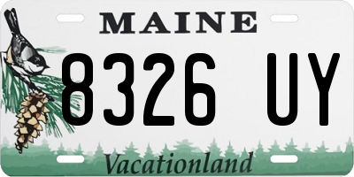 ME license plate 8326UY