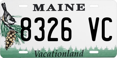 ME license plate 8326VC