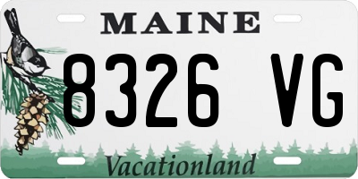 ME license plate 8326VG