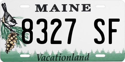ME license plate 8327SF
