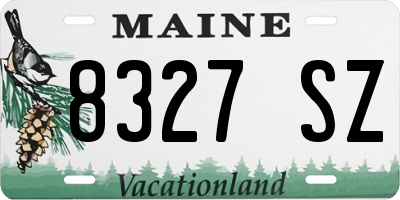 ME license plate 8327SZ
