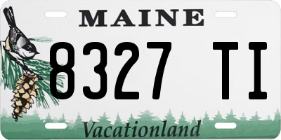 ME license plate 8327TI
