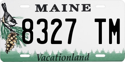 ME license plate 8327TM