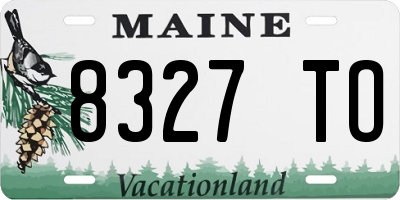 ME license plate 8327TO